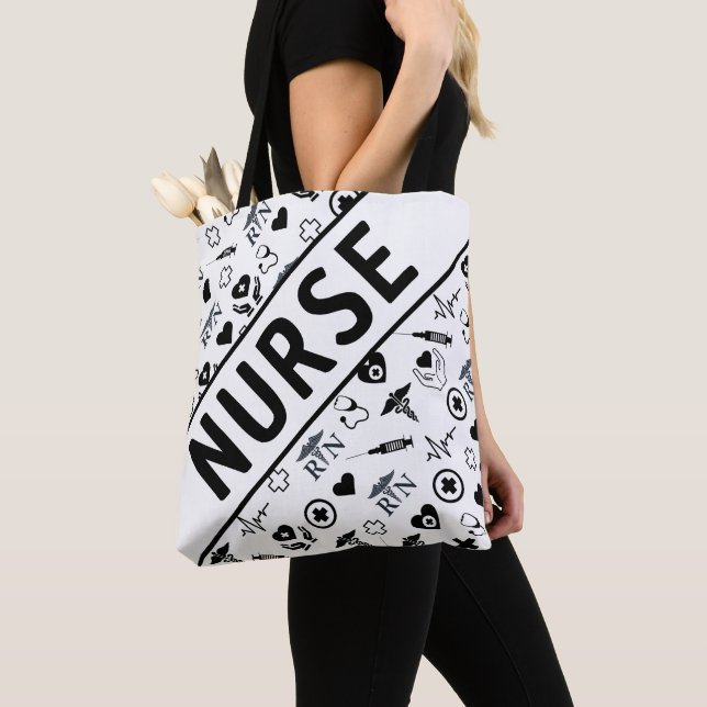 Personalized Nurse Tote Bag (Close Up)