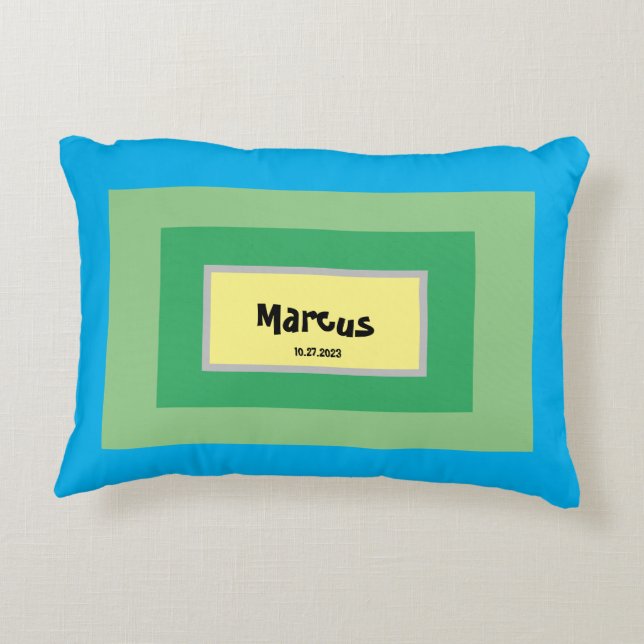 Personalized Nursery Accent Pillow (Back)