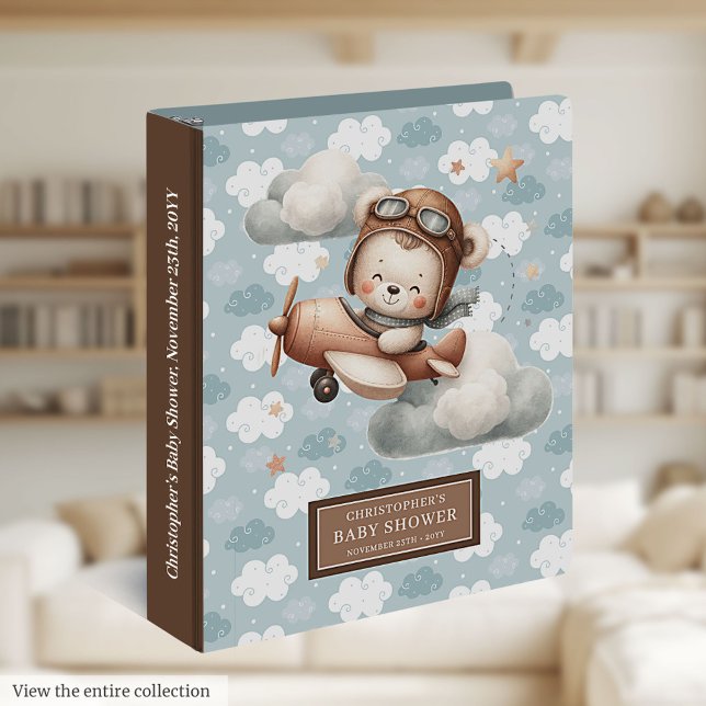 Personalized Nursery Album Teddy Bear Pilot Binder (Personalized Nursery Album Teddy Bear Pilot Binder)