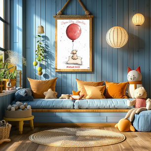 Personalized Nursery Art – Puppy on a Pillow  Poster