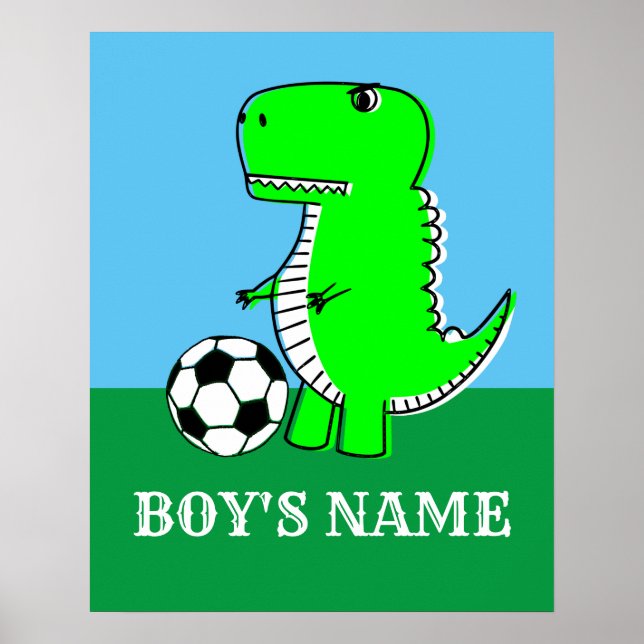 Personalized Nursery Decor Dino Boys Name (Front)