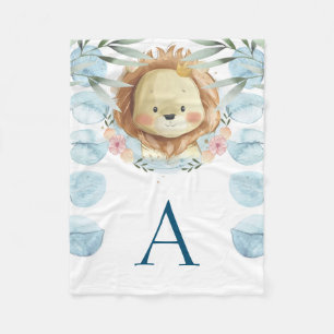 Personalized Nursery Lion Fleece Blanket