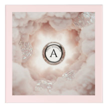 Personalized Nursery Name Monogram Art: Luxe Plati