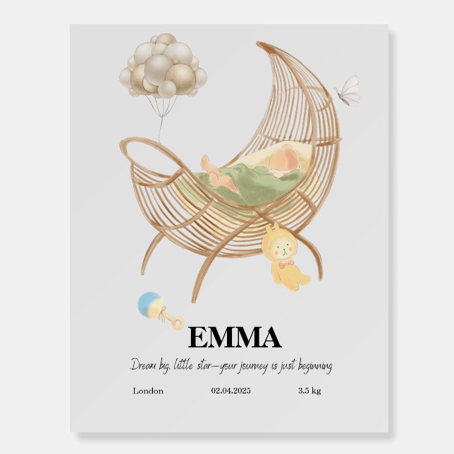 Personalized nursery poster (Front)