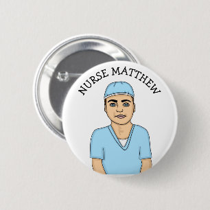 Personalized Nurse's Name Badge   Button