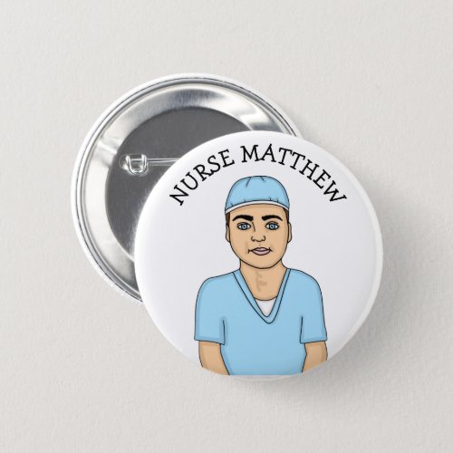 Personalized Nurses Name Badge   Button