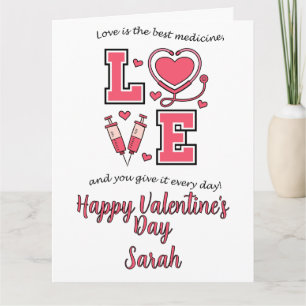 Personalized Nurses Valentine's Card