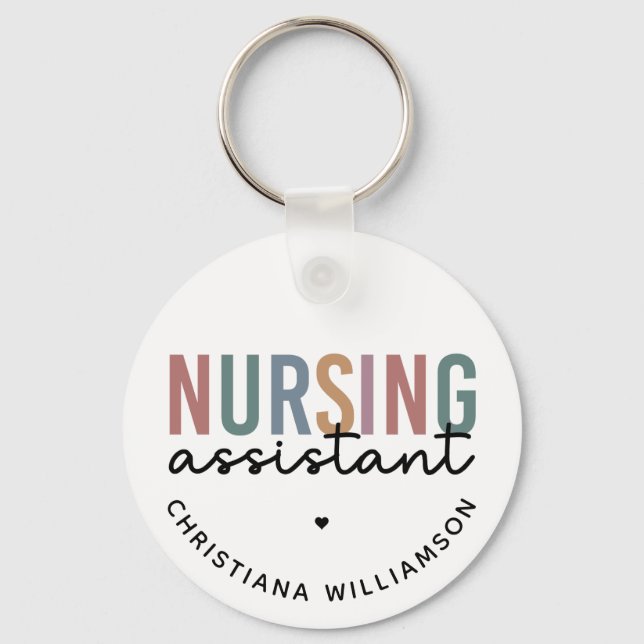 Personalized Nursing Assistant Keychain (Front)