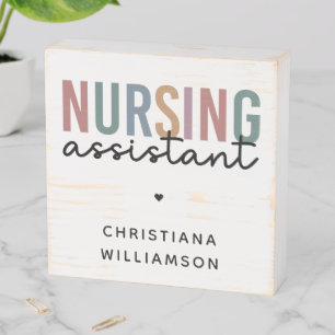 Personalized Nursing Assistant Wooden Box Sign