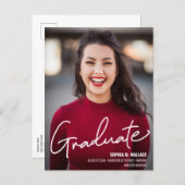 Personalized Nursing Graduate with Photo Announcement Postcard (Front/Back)
