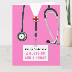 Personalized Nursing School Graduation Card