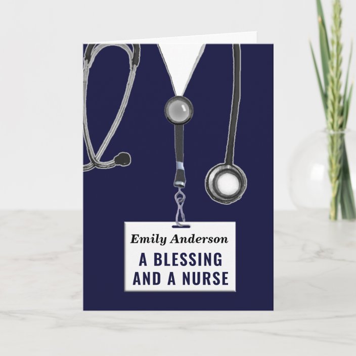 Personalized Nursing School Graduation Card 