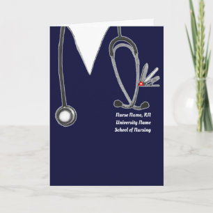 Personalized Nursing School Graduation Card