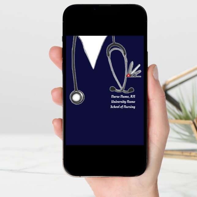 Personalized Nursing School Graduation Card (Front Digital)