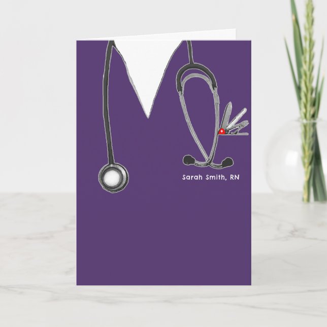 Personalized Nursing School Graduation Card (Front)