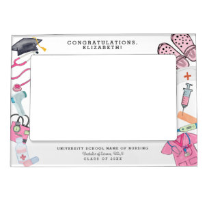 Personalized Nursing School Graduation Magnetic Frame