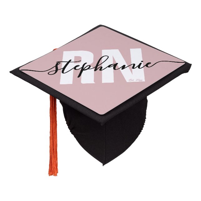 Personalized Nursing School Graduation RN Cap Topper (Angled)