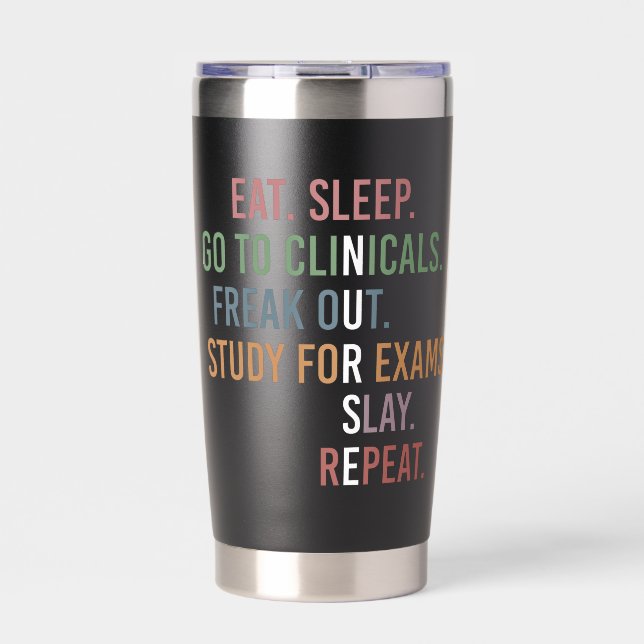 Personalized Nursing School student Funny Nurse Insulated Tumbler (Front)
