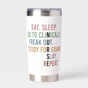 Personalized Nursing School student Funny Nurse Insulated Tumbler