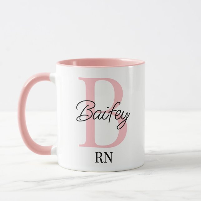 Personalized Nursing Student Gift, RN, LPN, CNA  Mug (Left)