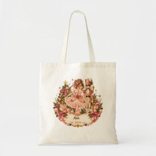 Personalized Nutcracker Ballerina Christmas Orname Tote Bag