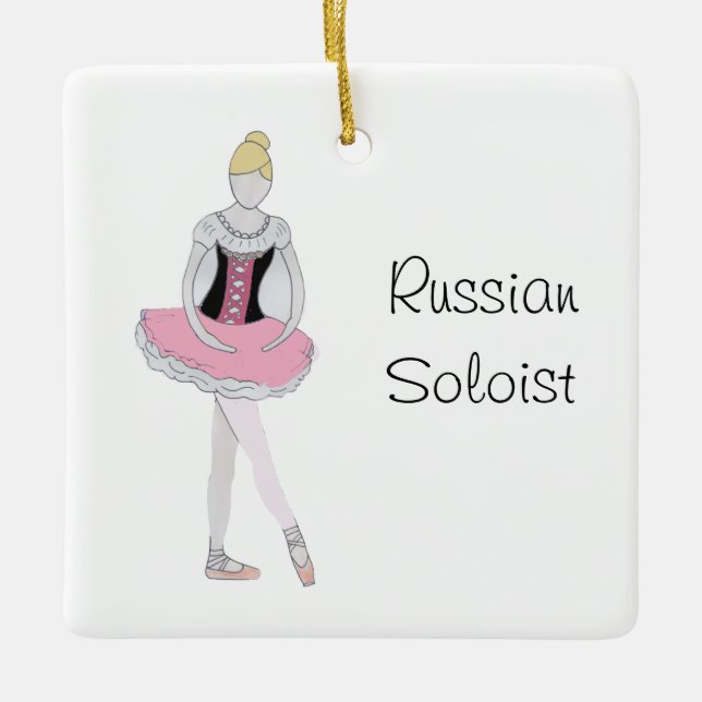 Personalized Nutcracker Ballet  Ceramic Ornament (Front)