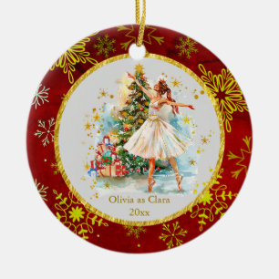 Personalized Nutcracker Ballet Christmas - Gift Ceramic Ornament