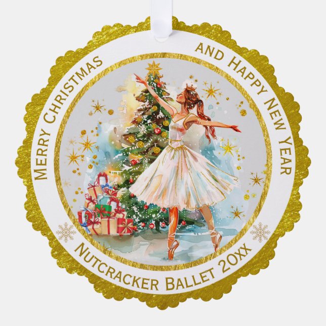 Personalized Nutcracker Ballet Christmas - Gift Ornament Card (Front)
