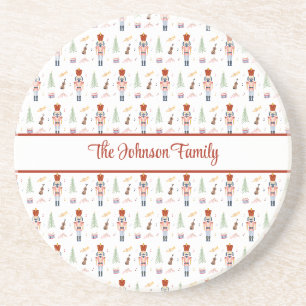 Personalized Nutcracker Ballet Music Holiday Drink Coaster