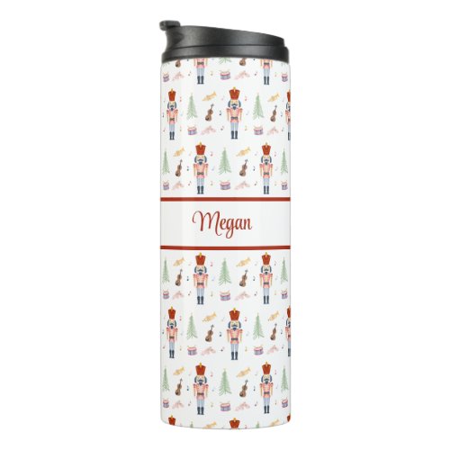 Personalized Nutcracker Ballet Music Holiday Thermal Tumbler