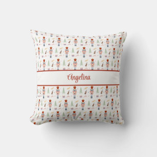Personalized Nutcracker Ballet Music Holiday Throw Pillow