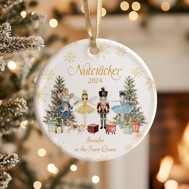 Personalized Nutcracker Ceramic Ornament (Creator Uploaded)