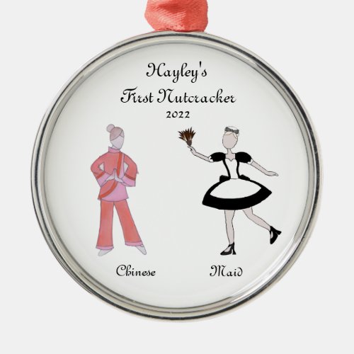 Personalized Nutcracker Chinese TeaMaid Keepsake Metal Ornament