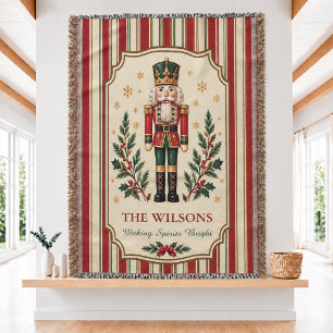 Personalized Nutcracker Chris Woven Throw Blanket
