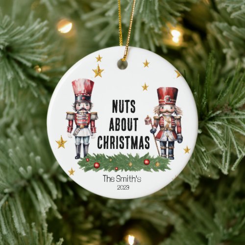 Personalized Nutcracker Christmas  Ceramic Ornament