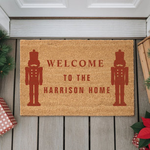 Personalized Nutcracker Christmas Fiber Doormat