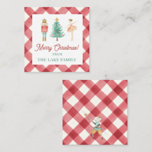 Personalized Nutcracker Christmas Gift Enclosure Card