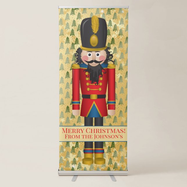 Personalized Nutcracker Christmas Xmas Retractable Banner (Front)