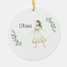 Personalized Nutcracker Clara Keepsake  Ceramic Or