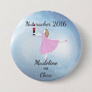 Personalized Nutcracker - Clara Ornament Pinback Button