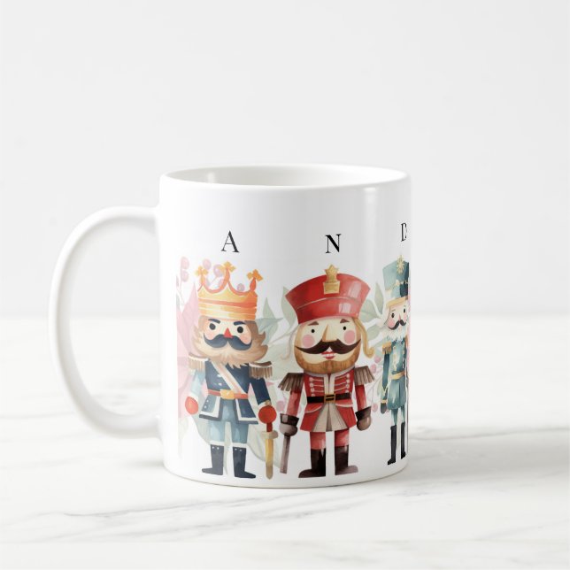 Personalized nutcracker coffee mug (Left)