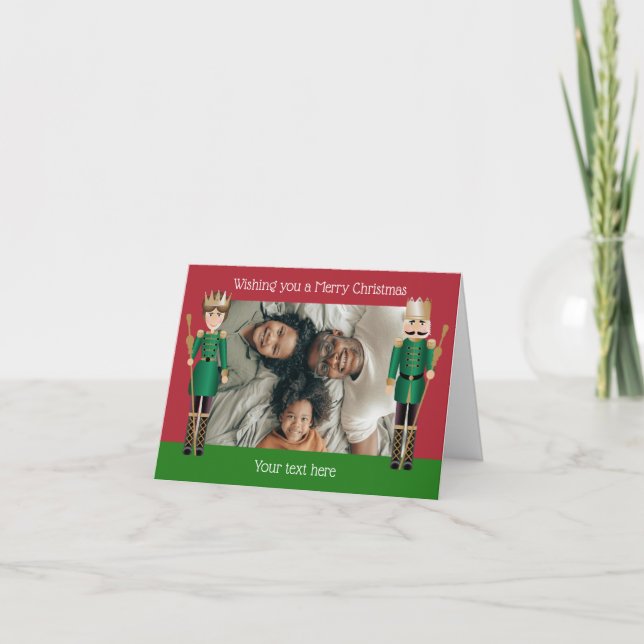 Personalized Nutcracker Folded Greeting Card (Front)