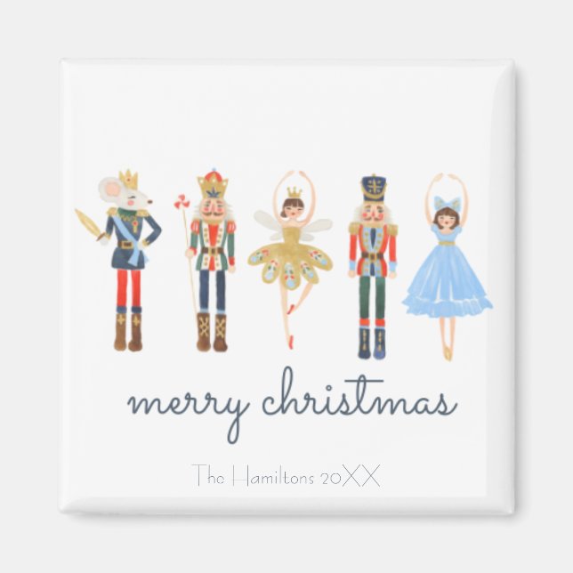 Personalized Nutcracker Merry Christmas  Magnet (Front)