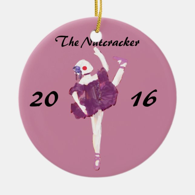 Personalized Nutcracker Ornament - Ballerina Doll (Front)