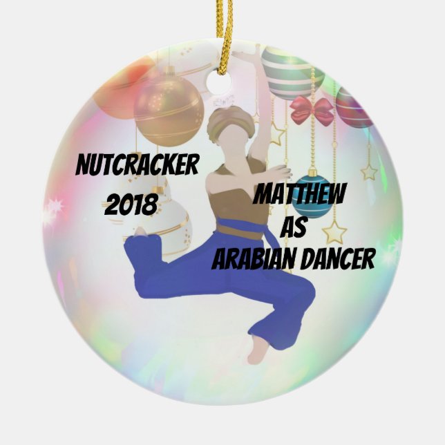 Personalized Nutcracker Ornament - Boy Arabian (Front)