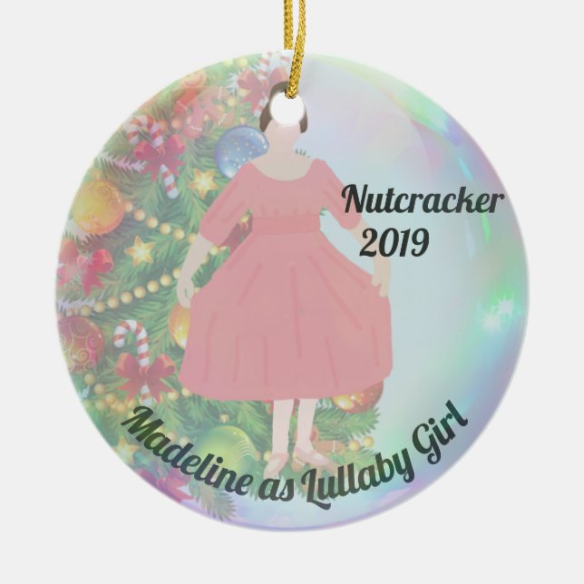 Personalized Nutcracker Ornament - Lullaby Girl (Front)
