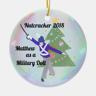 Personalized Nutcracker Ornament - Military Doll