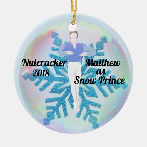 Personalized Nutcracker Ornament _ Snow Prince