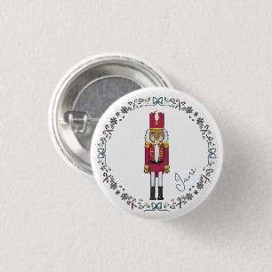 Personalized Nutcracker Prince Christmas Bag Button