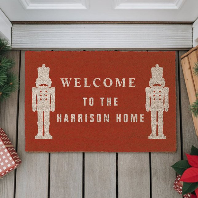Personalized Nutcracker Red Christmas Fiber Doormat (Personalized Nutcracker Red Christmas Fiber Doormat
)